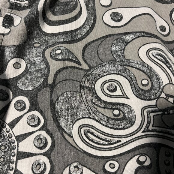 Imperious men's streetwear sweat shorts glossy pattern gray black 2XL - Picture 4 of 10